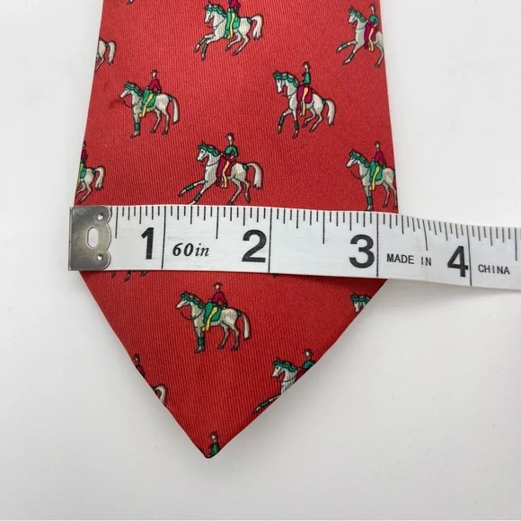 Vintage Hermes Equestrian Show Horse Pure 100% Silk Tie Made in France 7371PA - Picture 15 of 16